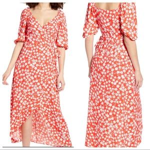 NWT Leith Wrap Dress Floral Maxi Hi Low Plus Sz 2x